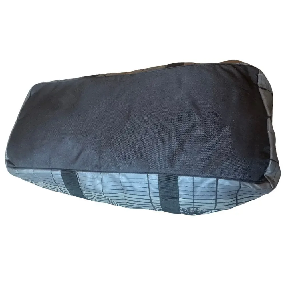 Travis Mathew Palm Stripe Duffel Bag Black Travel Gym Weekender